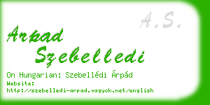 arpad szebelledi business card