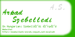 arpad szebelledi business card